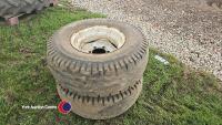 2 x 11.5/80-15.3 tyres on 6 stud rims to fit Ford New Holland 2wd tractor - 4