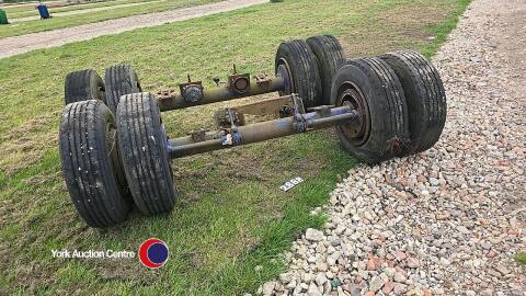 2 8 stud twin wheel axles 215x17.5