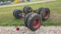 2 8 stud twin wheel axles 215x17.5 - 2
