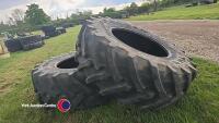 2 Trelleborg TM 900 rear tyres 650/75/38. 70% tread - 4