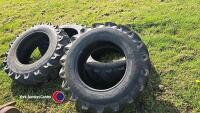 4 x Dunlop 10.50 - 18 loadall tyres