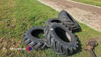 4 x Dunlop 10.50 - 18 loadall tyres - 4