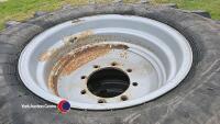 Pair 21.3-24in tanker wheels and tyres - 4