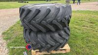 Pair 21.3-24in tanker wheels and tyres - 5