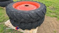 Pair of David Brown 36in tractor wheels and tyres - 3