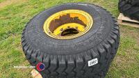 Pair of 15.3-26in trailer wheels and tyres - 2