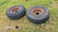 Pair 11.5/80-15.3 trailer wheels and tyres