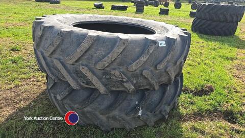 Pair of Firestone 520/85/42 tyres