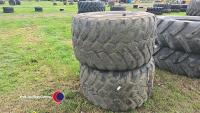 Pair of wheels 600/50 R 22.5, 10 stud super singles