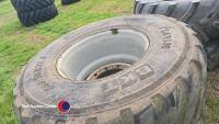 Pair of wheels 600/50 R 22.5, 10 stud super singles - 2