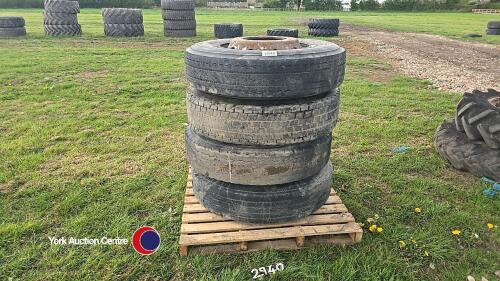 4 x 11R22.5 10 stud wheels