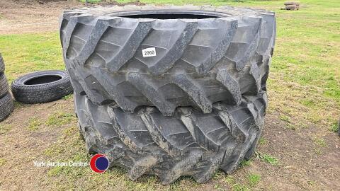 Pair 580/70R42 Trelleborg tyres