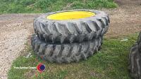 2 x 420/80R46 Firestone tyres
