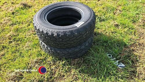 2 x 185/70 R13c trailer tyres