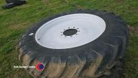 Trailed sprayer rowcrop wheels and tyres, Michelin 420/80R46, very good condition - 2