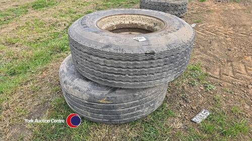 2 x 385/65 R22.5 tyres