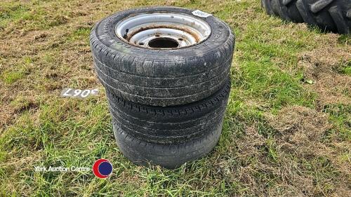 3 x Ifor Williams 185/60 R12C wheels
