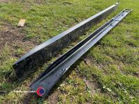 Pair of heavy duty long forklift extensions