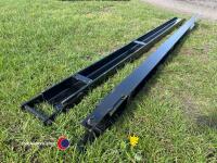 Pair of heavy duty long forklift extensions - 3