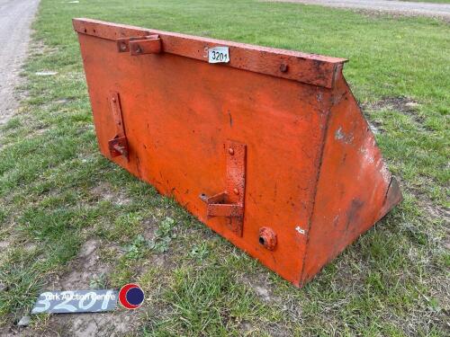 Transport box for Ferguson tractor, orange