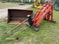 Slewtic rear loader with bale spike and bucket
