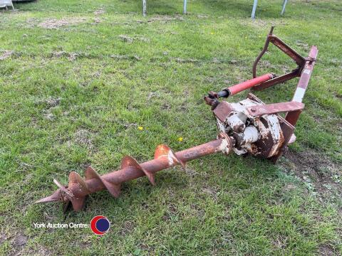 Lister PTO driven mounted post hole borer