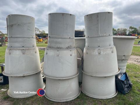 9 x intensive livestock ventilation chimneys