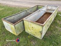 2 x galvanised water troughs - 3