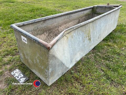 6ft galvanised water trough with service box
