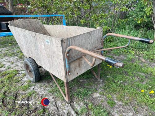 Large wooden horse mucking out barrow
