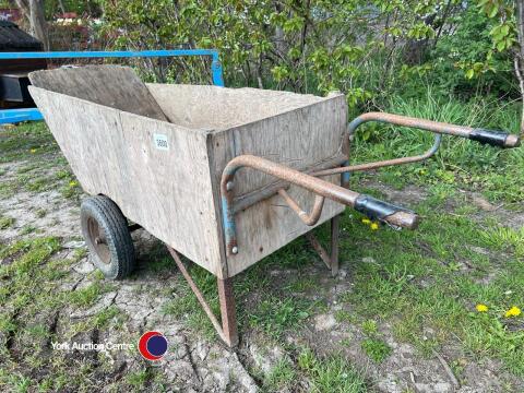 Large wooden horse mucking out barrow