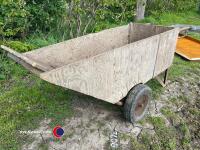 Large wooden horse mucking out barrow - 2