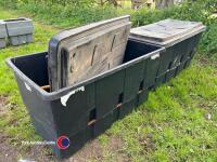 2 x plastic water tanks with lids