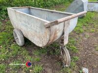 Galvanised feed barrow, 5ft long - 2