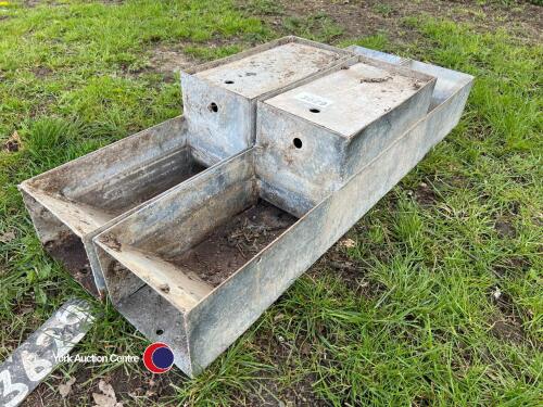 2 x drinking troughs, 4ft x 8.5in