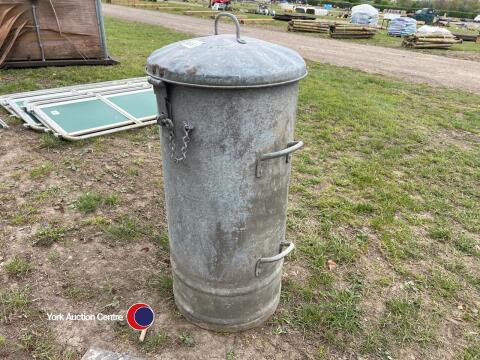 Galvanised corn bin