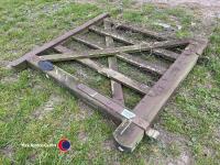 Wooden pedestrian farm gate, overall height 128cm, width including lugs 130cm - 3