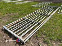 2 galvanised farm gate, used