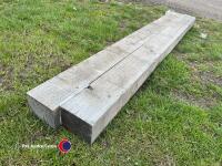 Pair wooden gate posts - 3