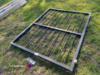 Black steel gate