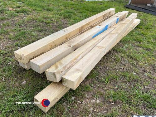 8 x 8ft wooden posts