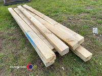 8 x 8ft wooden posts - 2