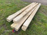 8 x 8ft wooden posts - 3