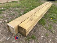 2 x 6x6 gate posts 2.4m pressure treated