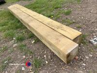 2 x 6x6 gate posts 2.4m pressure treated - 2