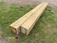 2 x 6x6 gate posts 2.4m pressure treated - 3