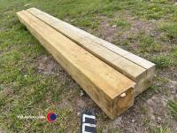 2 x 6x6 gate posts 2.4m pressure treated - 2