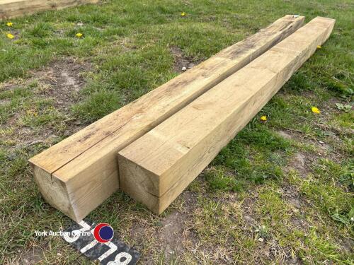 2 x 6x6 gate posts 2.4m pressure treated