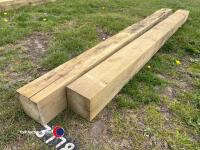 2 x 6x6 gate posts 2.4m pressure treated