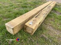 2 x 6x6 gate posts 2.4m pressure treated - 3